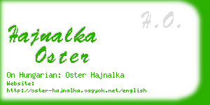 hajnalka oster business card